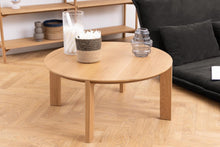 Load image into Gallery viewer, Maxime Round Oak Coffee Table Spacious Large 90cm