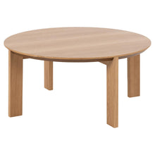 Load image into Gallery viewer, Maxime Round Oak Coffee Table Spacious Large 90cm