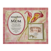 Load image into Gallery viewer, Memories Of Mum Memorial Floral Photo Mount Gift With A Beautiful Verse
