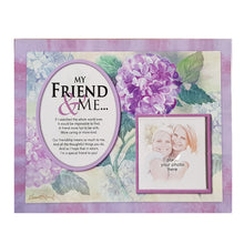 Load image into Gallery viewer, My Friend And Me Floral Photo Memory Mount Gift With A Beautiful Verse Poem And Space For Photo