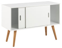 Load image into Gallery viewer, Mitra Chic White Buffet Sideboard Bedroom Home Office Cabinet With 2 Doors And Shelves 100x38x68cm