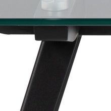 Load image into Gallery viewer, Monti Clear Glass Coffee Table With Strong Black Metal Base 120cm