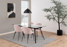 Load image into Gallery viewer, Monti Clear Glass Dining Table With Black Metal Base 180cm