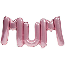 Load image into Gallery viewer, Pink Mum Balloon Mothers Day, Birthday Or Special Occasions, Large Self Inflate With Straw And Ribbon