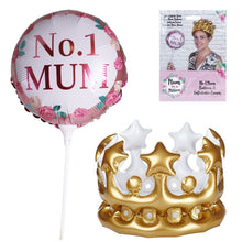 Load image into Gallery viewer, Number One Mum Balloon And Crown Set Mothers Day Or Birthday Celebration
