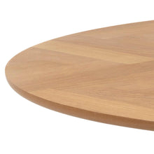 Load image into Gallery viewer, Negano Chene Round Designer Herringbone Oak Dining Table 120x75cm