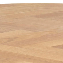 Load image into Gallery viewer, Negano Chene Round Designer Herringbone Oak Dining Table 120x75cm