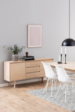 Load image into Gallery viewer, Nagano Sideboard Superior Solid White Oak Cabinet With Push Function Doors And Drawers 150x40x75cm