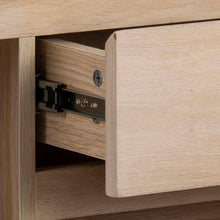 Load image into Gallery viewer, Nagano Sideboard Superior Solid White Oak Cabinet With Push Function Doors And Drawers 150x40x75cm