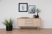 Load image into Gallery viewer, Nagano Sideboard Superior Solid White Oak Cabinet With Push Function Doors And Drawers 150x40x75cm