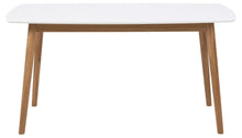 Load image into Gallery viewer, Negano Chene Designer White Rectangle Oak Dining Table 4/6 Seats 150x80cm