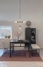 Load image into Gallery viewer, Nelson Grey Fabric Wide Lounge Dining Chair With Comfort Armrests And Firm Back