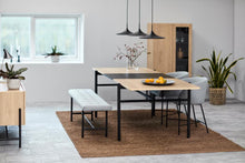 Load image into Gallery viewer, Nelson Grey Fabric Wide Lounge Dining Chair With Comfort Armrests And Firm Back