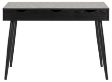 Load image into Gallery viewer, Neptun Bureau Modern Office Desk In Black Melamine Ash With Metal Legs 110x50 cm