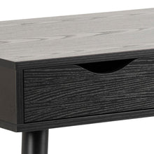 Load image into Gallery viewer, Neptun Bureau Modern Office Desk In Black Melamine Ash With Metal Legs 110x50 cm