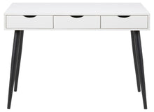 Load image into Gallery viewer, Neptun Bureau Office Desk In White With Black Metal Legs 110x50cm