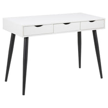 Load image into Gallery viewer, Neptun Bureau Office Desk In White With Black Metal Legs 110x50cm