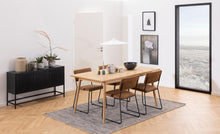 Load image into Gallery viewer, Newcastle Black Metal Buffet Sideboard Cabinet With 3 Doors 2 Shelves 125x40x75cm