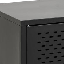 Load image into Gallery viewer, Newcastle Black Metal Buffet Sideboard Cabinet 3 Doors 2 Shelves 160x40x60cm