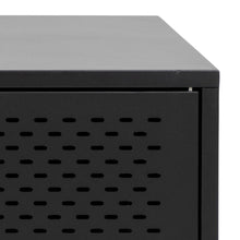 Load image into Gallery viewer, Newcastle Black Metal Buffet Sideboard Cabinet 3 Doors 2 Shelves 160x40x60cm