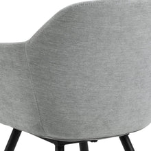 Load image into Gallery viewer, Noella Deluxe Grey Fabric Carver Dining Chair With Comfort Armrests And Firm Support