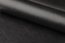 Load image into Gallery viewer, Oregon Black Vintage Leather Bar Stools, Set Of 2 With Metal Base And Footrest