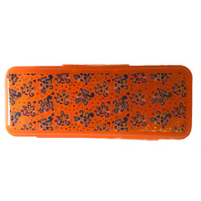 Load image into Gallery viewer, Bright Hard Shell Plastic Pencil Case with a Choice of 3 Prints and 4 Bright Colours - Pink, Blue, Orange, or Yellow