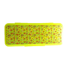 Load image into Gallery viewer, Bright Hard Shell Plastic Pencil Case with a Choice of 3 Prints and 4 Bright Colours - Pink, Blue, Orange, or Yellow