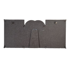 Load image into Gallery viewer, Black Photo Picture Frame With 3 Windows And Heart Filigree Detail 40x18x2cm