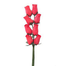 Load image into Gallery viewer, Bunch Of 8 Wooden Rose Stems In A Wide Range Of Colours Home Decor Artificial Flowers