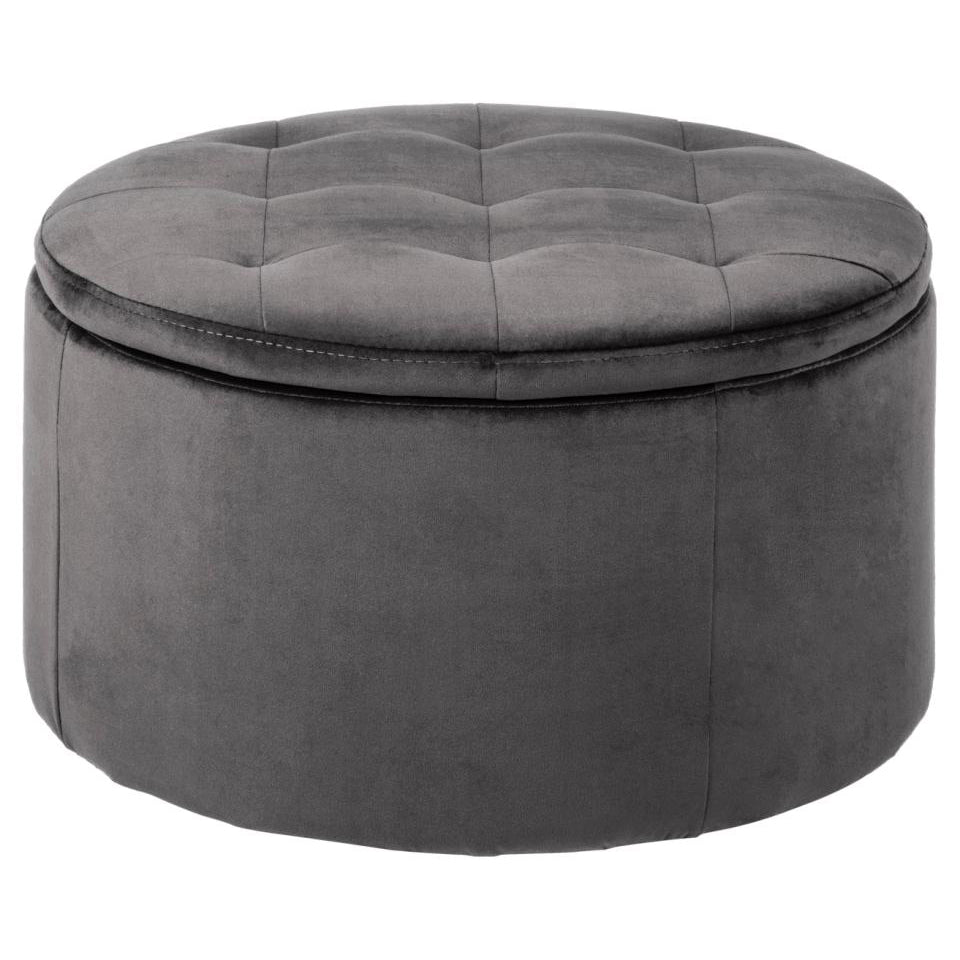 Large dark deals grey ottoman