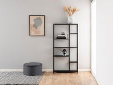 Load image into Gallery viewer, Soft Touch Large Spacious Retina Boudoir Ottoman In Dark Grey, Quality Round Storage 60x35cm