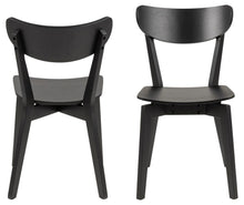 Load image into Gallery viewer, 2 x Roxby Dining Chairs, Black Lacquered Wood Set Of 2