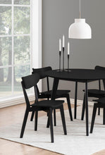 Load image into Gallery viewer, Roxby Round Oak Stained Black Dining Table 105cm Designer Furniture Range