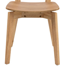 Load image into Gallery viewer, 2 x Roxby Oak Stained Wood Dining Chair Set Of 2 Comfortable Chairs IN STOCK NOW