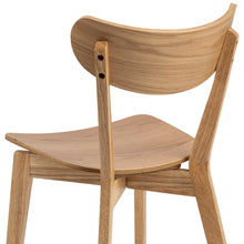 Load image into Gallery viewer, 2 x Roxby Oak Stained Wood Dining Chair Set Of 2 Comfortable Chairs IN STOCK NOW