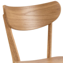 Load image into Gallery viewer, 2 x Roxby Oak Stained Wood Dining Chair Set Of 2 Comfortable Chairs IN STOCK NOW