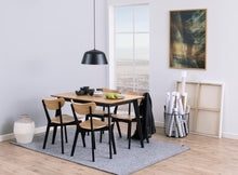 Load image into Gallery viewer, Roxby Rectangle Oak Veneer Dining Table Stylish Black Base 120 x 80