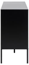 Load image into Gallery viewer, Seaford Oak Sideboard Elegant Cabinet With Black Top, 1 Door, 3 Drawers 120x40x82cm