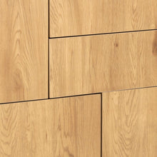 Load image into Gallery viewer, Seaford Oak Sideboard Smart Modern Cabinet With Black Top, 3 Doors And 2 Drawers 80x40x103cm