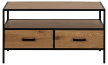 Load image into Gallery viewer, Seaford TV Unit With 2 Drawers And Shelf In Oak 90x35x50cm