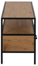 Load image into Gallery viewer, Seaford TV Unit With 2 Drawers And Shelf In Oak 90x35x50cm