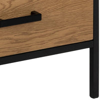 Load image into Gallery viewer, Seaford TV Unit With 2 Drawers And Shelf In Oak 90x35x50cm
