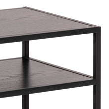 Load image into Gallery viewer, Seaford TV Shelving Unit With 3 Shelves In Black 120x33x46cm