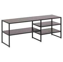 Load image into Gallery viewer, Seaford TV Shelving Unit With 3 Shelves In Black 120x33x46cm