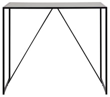 Load image into Gallery viewer, Seaford Bar Table With Black Top And Metal Base 120x60x105cm