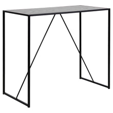 Load image into Gallery viewer, Seaford Bar Table With Black Top And Metal Base 120x60x105cm