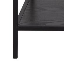 Load image into Gallery viewer, Seaford Coffee Table With Modern Glass Top And Black Metal Frame 90x55x50