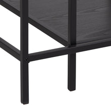 Load image into Gallery viewer, Seaford Coffee Table With Modern Glass Top And Black Metal Frame 90x55x50