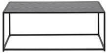 Load image into Gallery viewer, Seaford Noire Coffee Table With Black Wood Top And Metal Frame 100x50cm